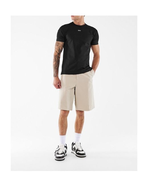 Off-White c/o Virgil Abloh Black Graphic Print Cotton Crew Neck T-Shirt for men
