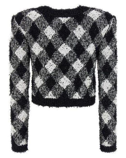 Balmain Black Checked Jacket