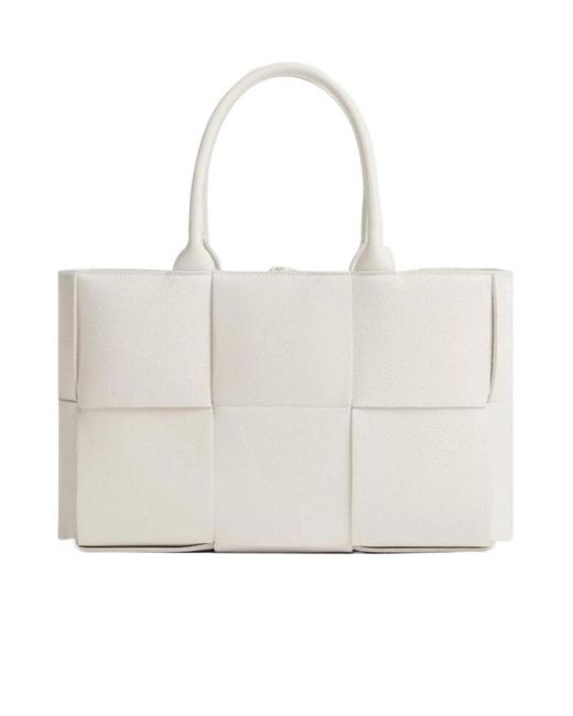 Bottega Veneta White Small Arco Tote Bag