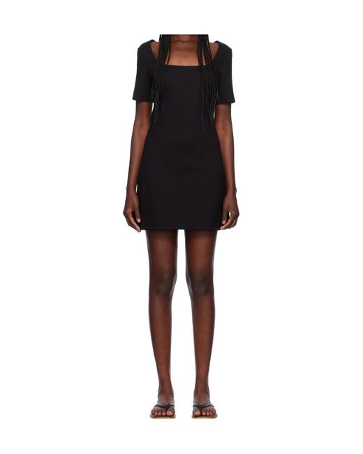 Staud Black Stern Backless Dress
