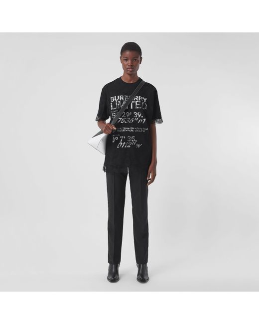 Burberry Black Coordinates Lace Layered T-Shirt