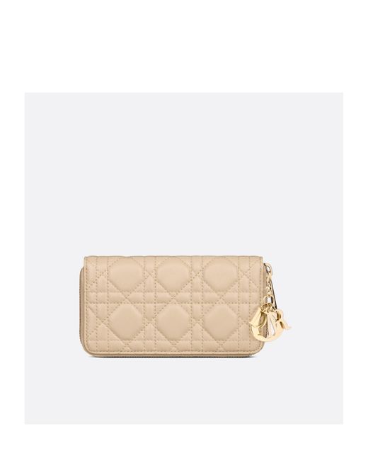 Dior Natural Medium Lady Zipped Wallet