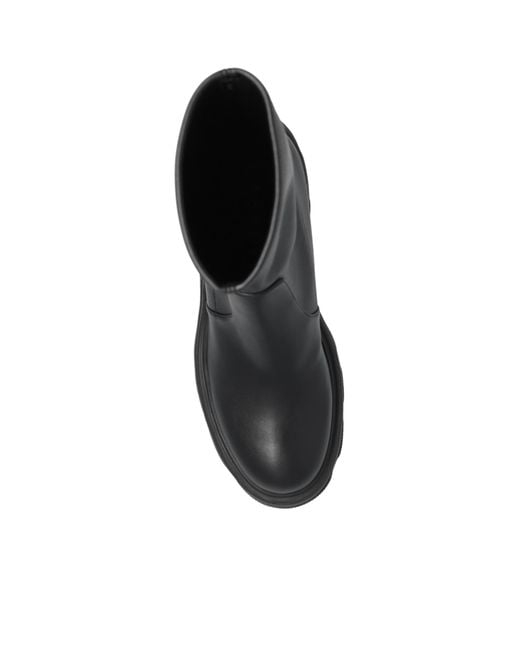 Casadei Black Round Toe Platform Boots