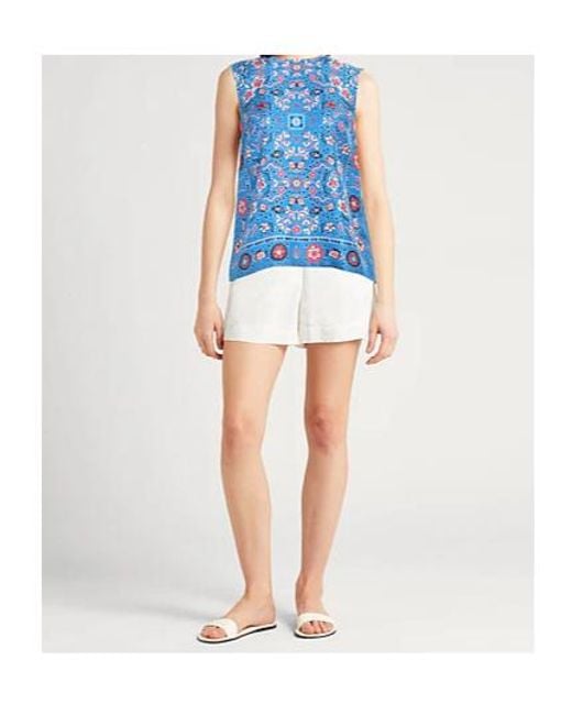 Tory Burch Blue Silk Tops
