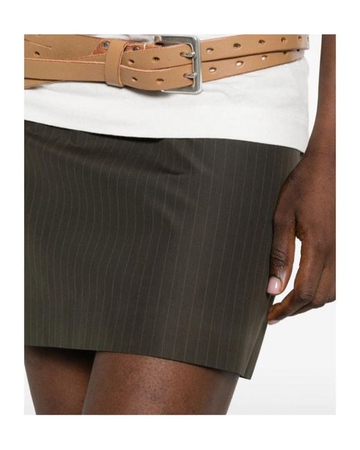 Vivienne Westwood Brown Pinstripe Mini Skirt