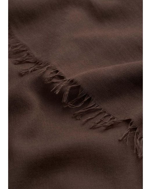 Totême  Brown Raw Edge Scarf