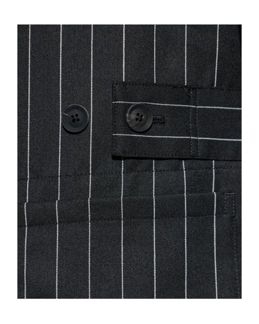 Y-3 Blue Pinstripe Refined Chore Coat for men