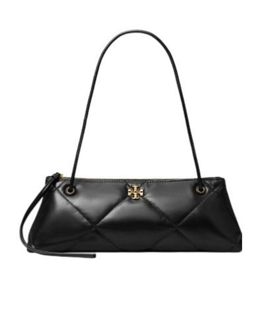 Tory Burch Black Kira Diamond Quilt East-West Shoulder Bag