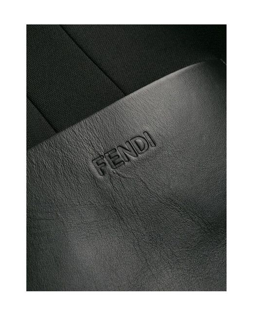 Fendi Black Ff Motif Stripe Blazer