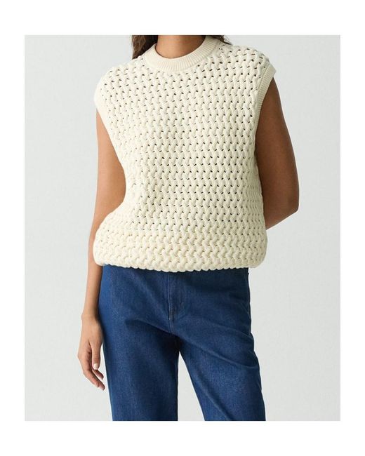 Theory Natural Cable-Knitted Sleeveless Vest
