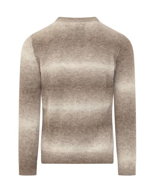Woolrich Gray Ombré-Effect Knitted Jumper