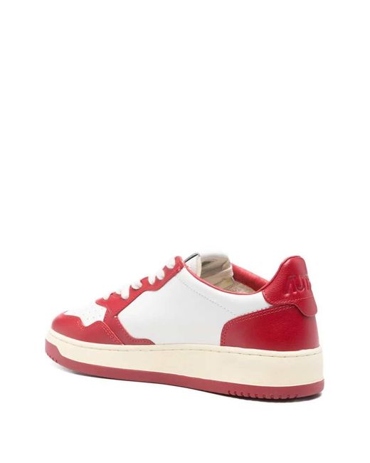 Autry Pink Medalist Low Perforated Low-Tops for men
