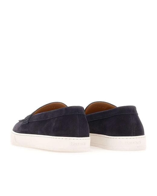 Doucal's Blue Penny Slip-On Loafers for men