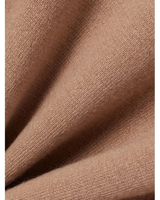 Allude Brown Wool And Cashmere-Blend Sweater