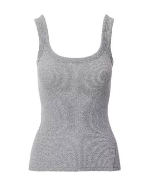 Rag & Bone Gray The Essential Ribbed U-Neck Tank