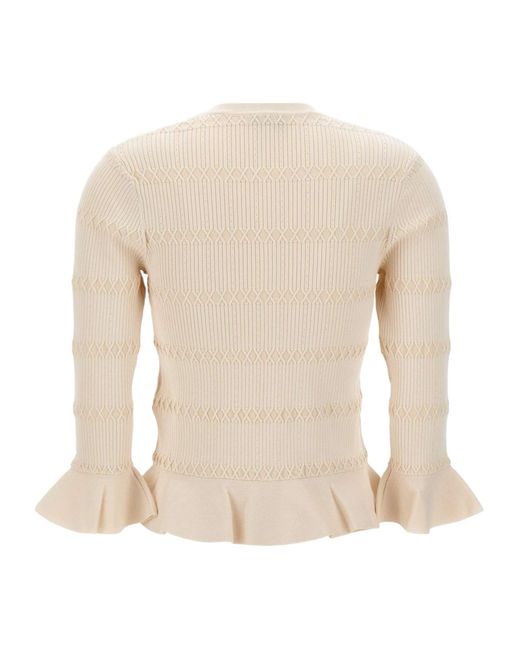 Liu Jo White Flounces Cardigan