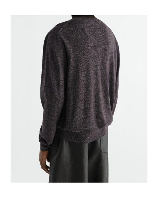 Lemaire Black Crew-Neck Sweater for men