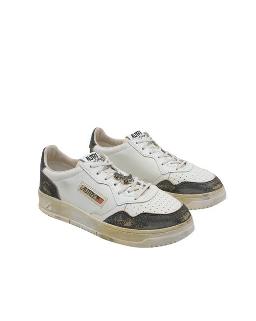 Autry Gray Super Vintage Panelled Sneakers for men