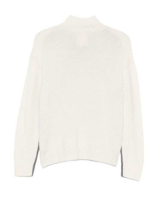 Semicouture Gray Long-Sleeved Sweater