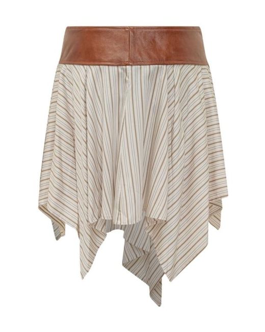 IRO Gray Umby Striped Handkerchief Skirt