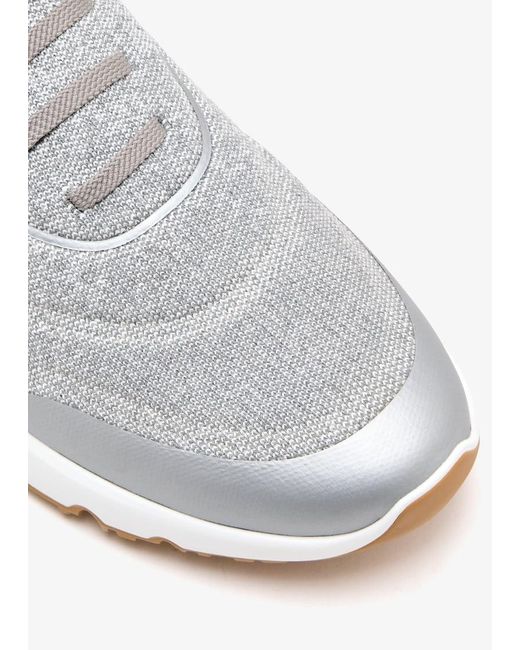 Brunello Cucinelli White Round Toe Sneakers for men