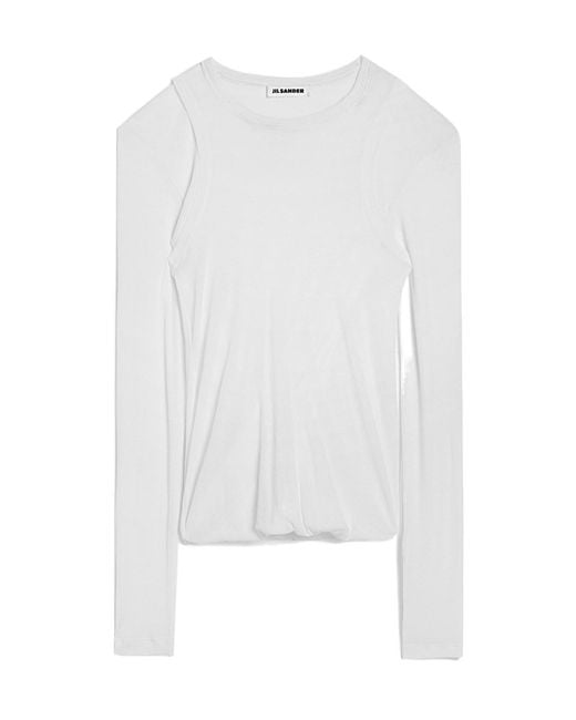 Jil Sander White Layered Crewneck T-Shirt