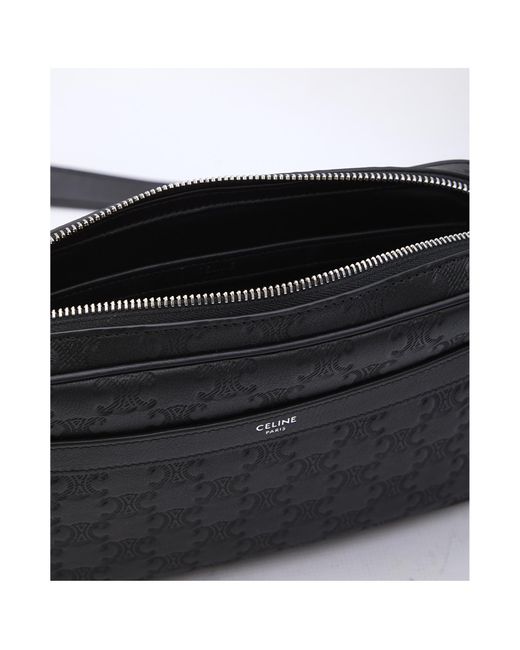 Céline Black Medium Messenger Bag for men