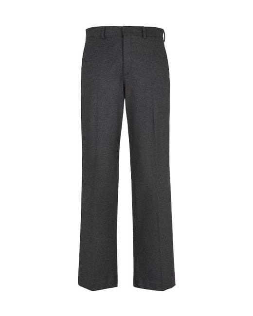 Fendi Gray Tailored Straight Leg Trousers for men