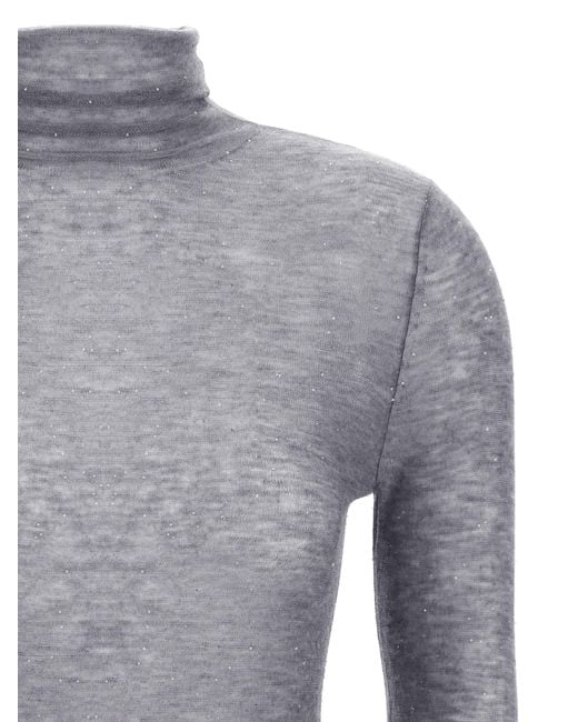 Pinko Blue Moss Turtleneck Knitted Jumper