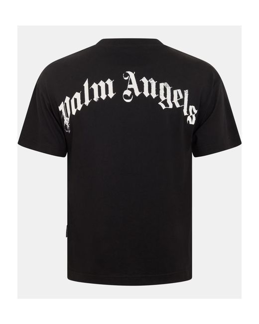 Palm Angels Black Logo Crew Neck T-Shirt for men