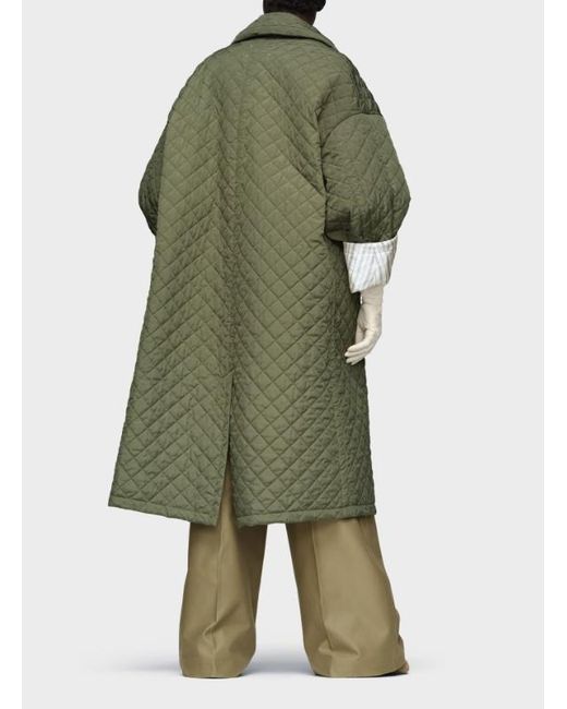 Maison Margiela Green Quilted Coat