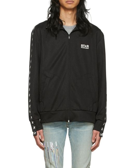 Golden Goose Deluxe Brand Black Star Tape Zipped Jacket for men