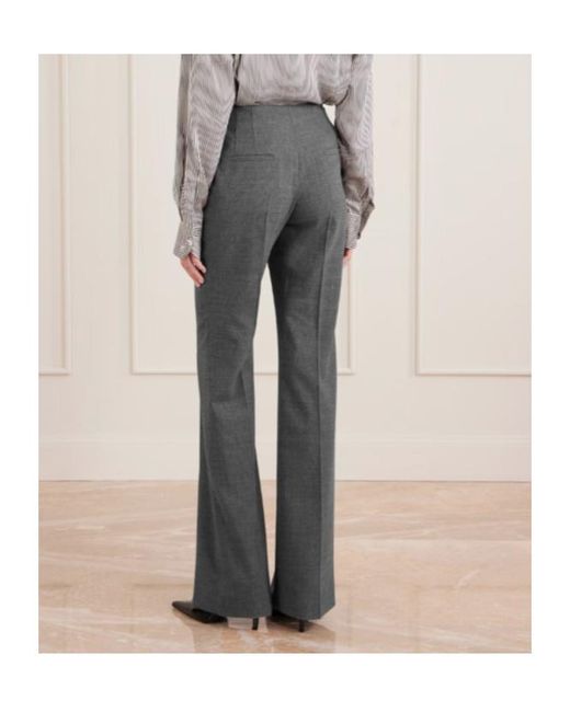 TOVE Gray Flared Pants With Creases