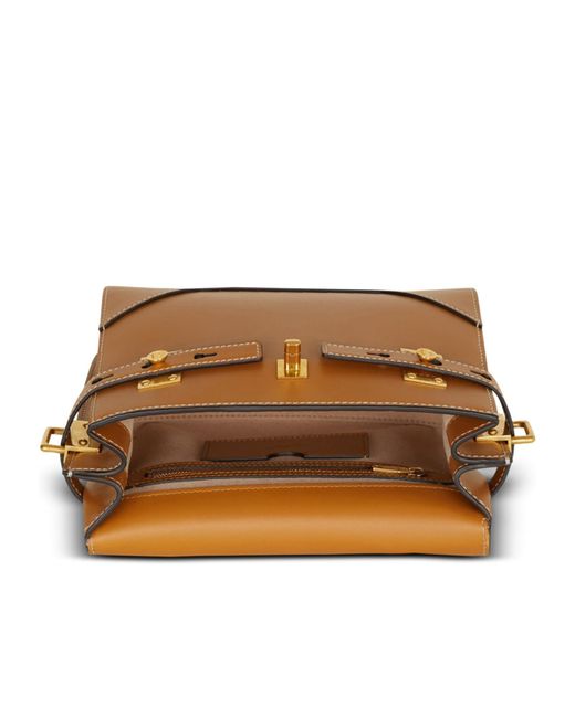 Balmain Metallic Top Handle Shoulder Bag