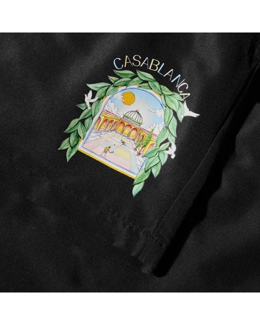 Casablanca Black Elastic Waist Swim Trunks for men