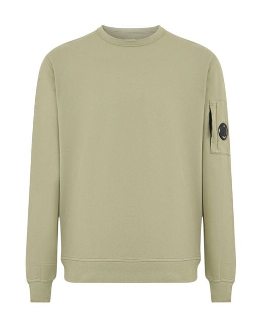 C P Company Green Lens Crewneck Sweatshirt for men