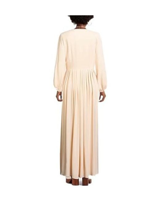 Weekend by Maxmara Natural V-Neck Long Sleeve Flared Skirt