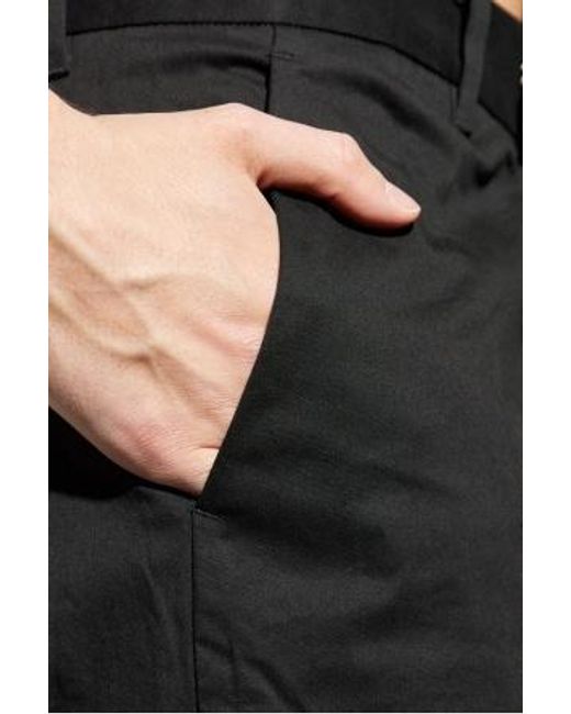 AllSaints Black Belt Loops Slacks for men