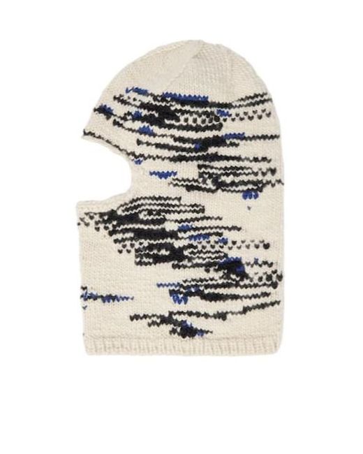 Stella McCartney White Stella Shared 3 Wool Knit Balaklava Hat
