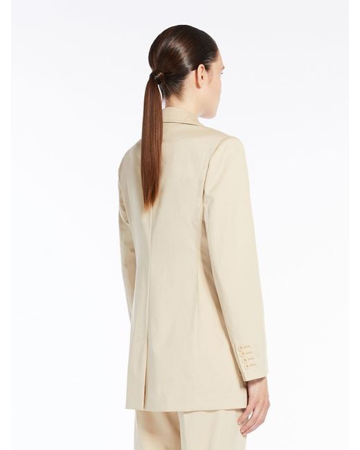 Max Mara Natural Single-Breasted Long-Sleeved Blazer