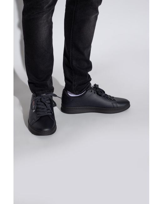 DIESEL Black S-Athene Logo-Embossed Sneakers for men
