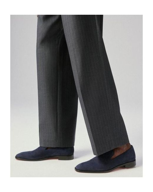 Christian Louboutin Blue Suede Loafers for men