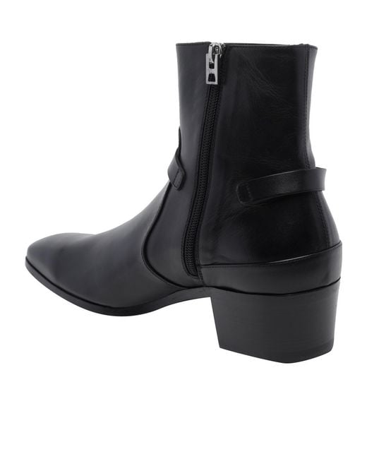 Tom Ford Black Round-Toe Ankle Boots for men
