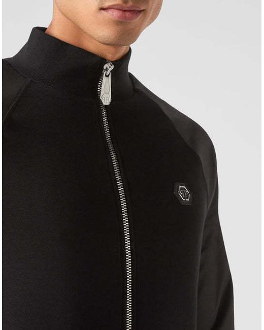 Philipp Plein Black Long-Sleeved Sportswear And Trouser Sets for men