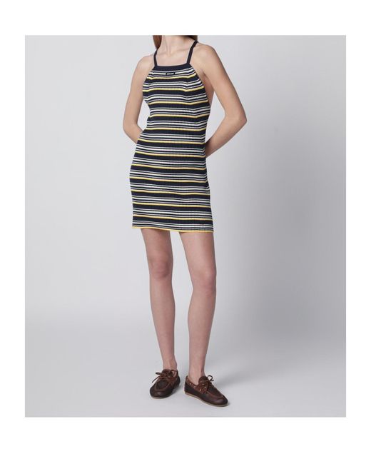 Miu Miu Black Striped Mini Dress
