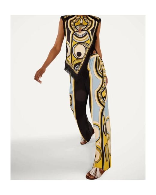 LaDoubleJ Green La Doublej Geometric Wide-Leg Pants