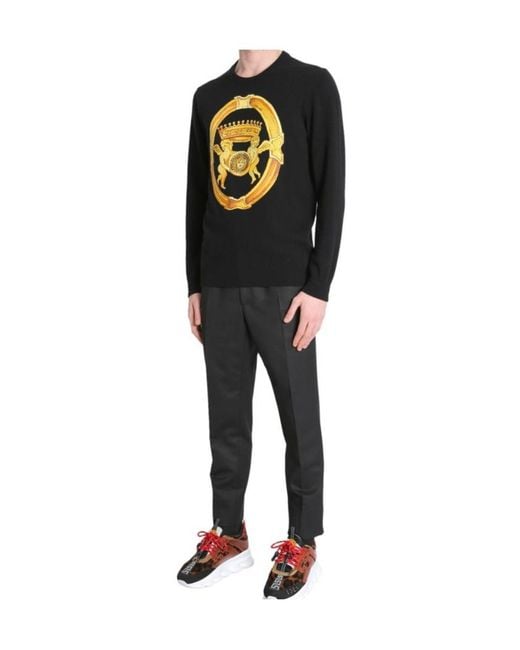 Versace Black Crew Neck Sweatshirt for men