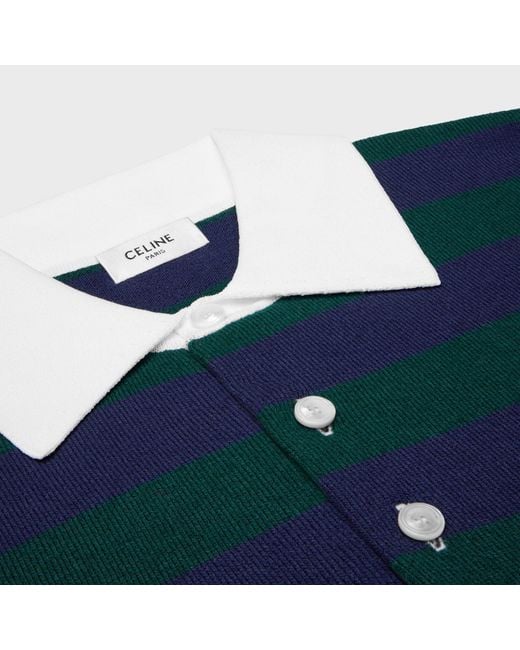 Céline Blue Polo Sweater for men