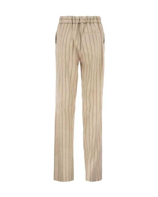Antonelli Natural Pinstriped Trousers
