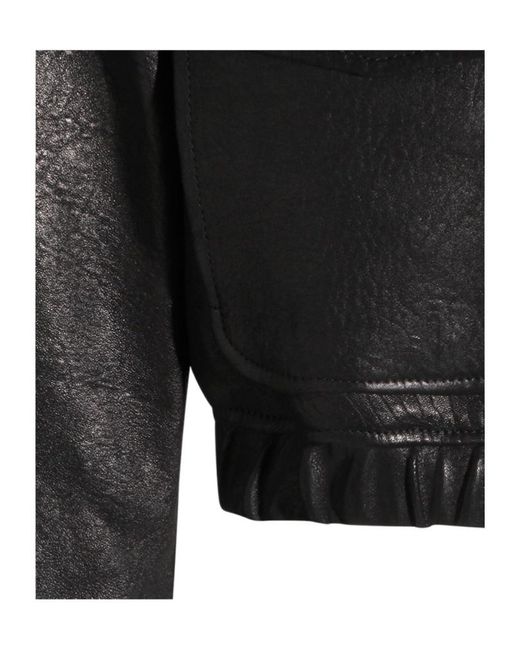 Saint Laurent Black Zip-Up Short Jacket for men